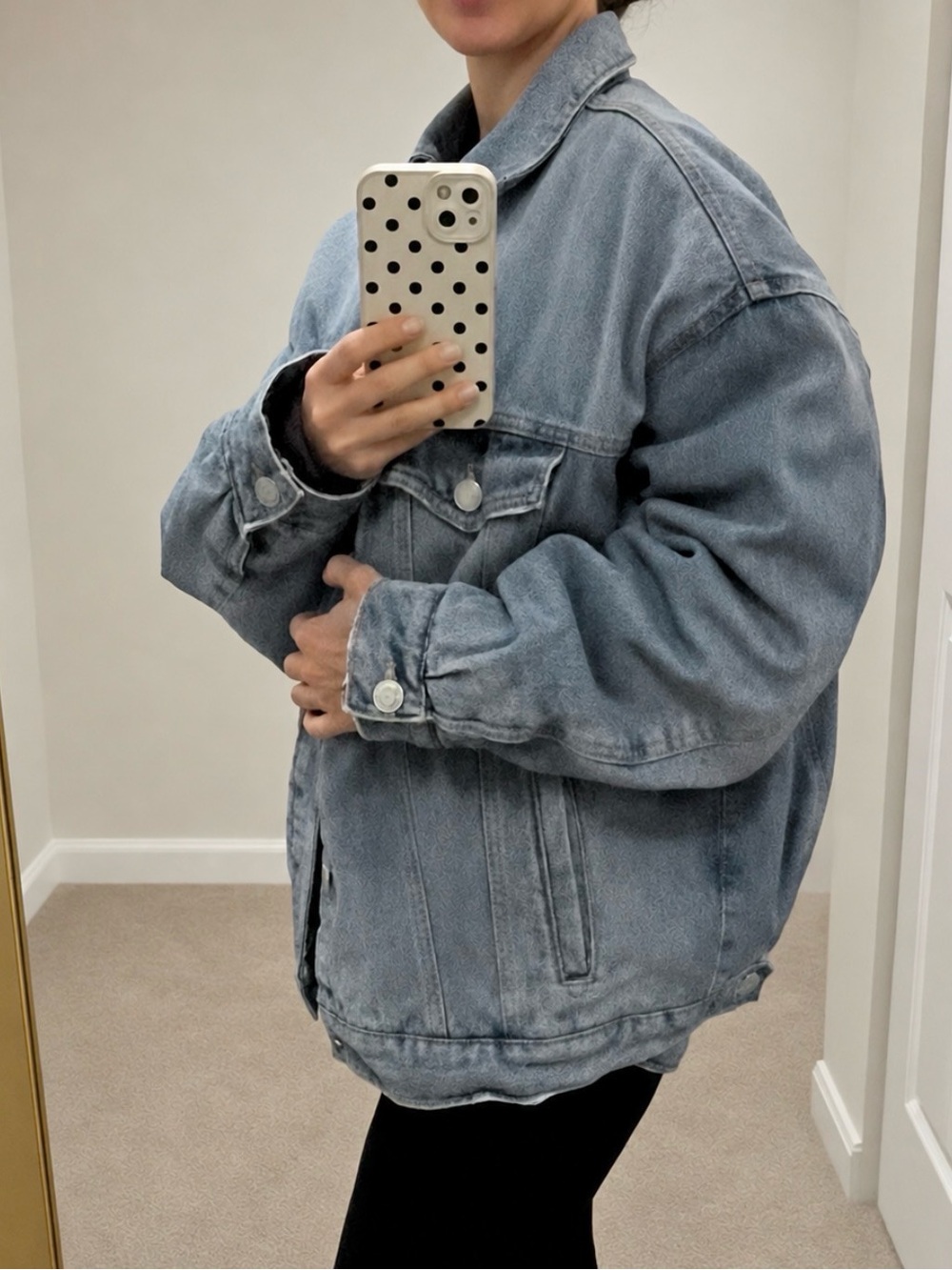 Zara Oversized Light Blue Denim Jacket